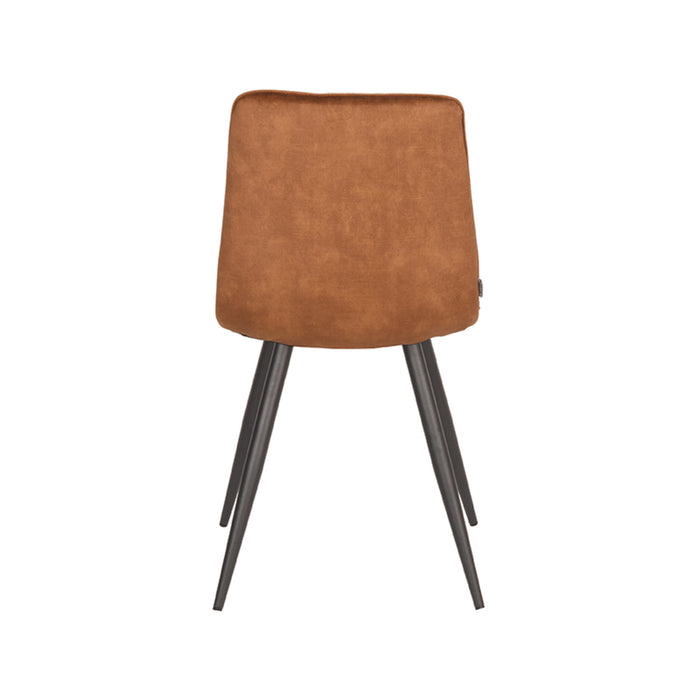 LABEL51 Eetkamerstoel Jelt - Oker - Velours - Zwart Metalen Frame-Eetkamerstoelen-LABEL51