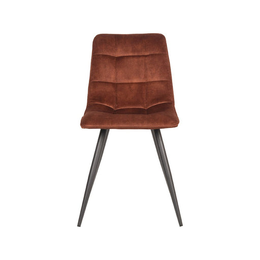 LABEL51 Eetkamerstoel Jelt - Rust - Velours - Zwart Metalen Frame-Eetkamerstoelen-LABEL51