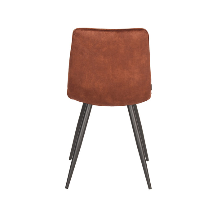 LABEL51 Eetkamerstoel Jelt - Rust - Velours - Zwart Metalen Frame-Eetkamerstoelen-LABEL51