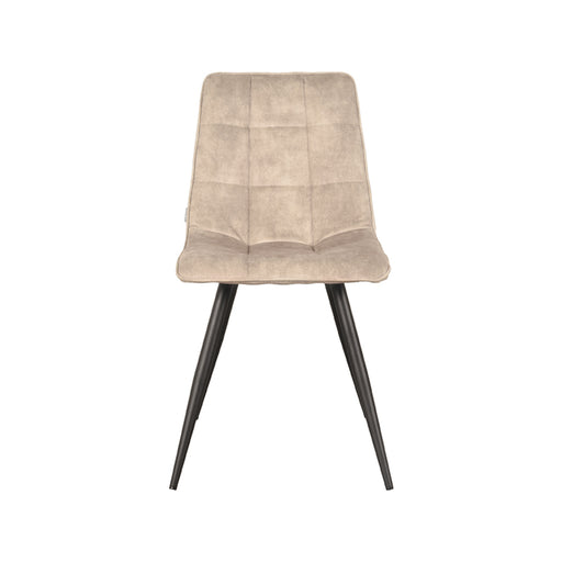LABEL51 Eetkamerstoel Jelt - Zand - Velours - Zwart Metalen Frame-Eetkamerstoelen-LABEL51