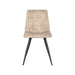 LABEL51 Eetkamerstoel Jelt - Zand - Velours - Zwart Metalen Frame-Eetkamerstoelen-LABEL51