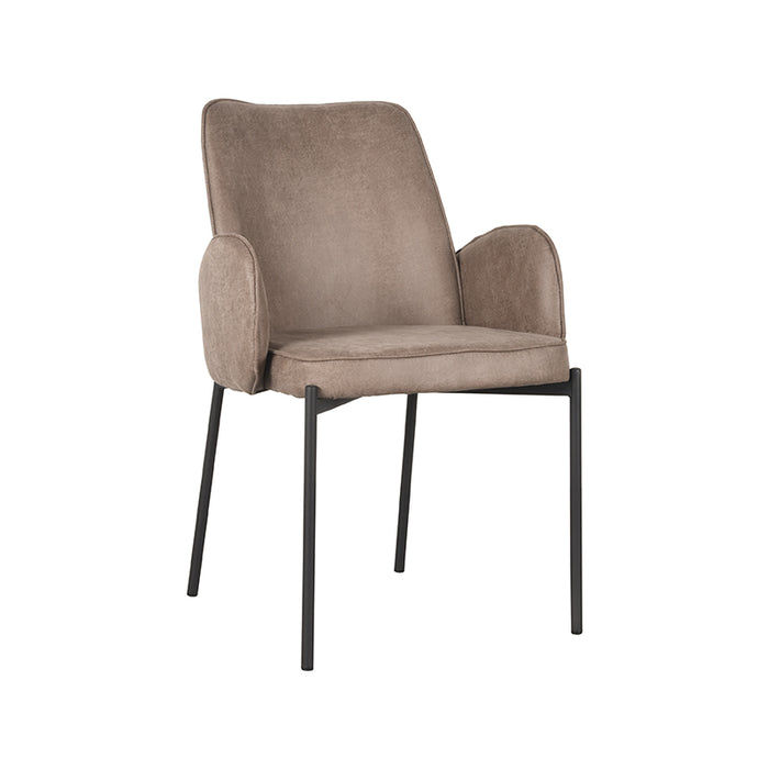 LABEL51 Eetkamerstoel Joni - Taupe - Microfiber-Eetkamerstoelen-LABEL51