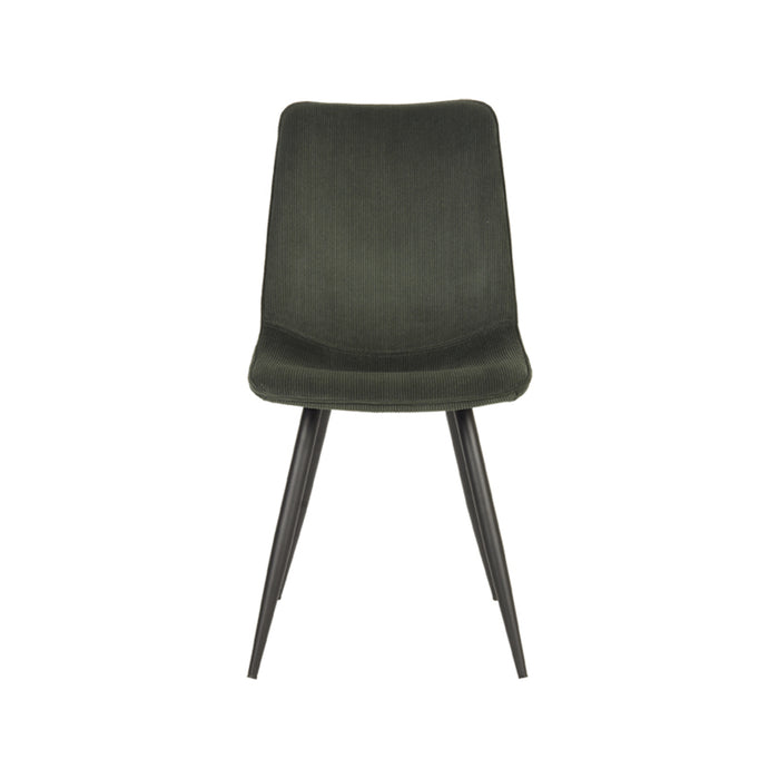 LABEL51 Eetkamerstoel Jort - Army green - Ribcord - Black Frame-Eetkamerstoelen-LABEL51