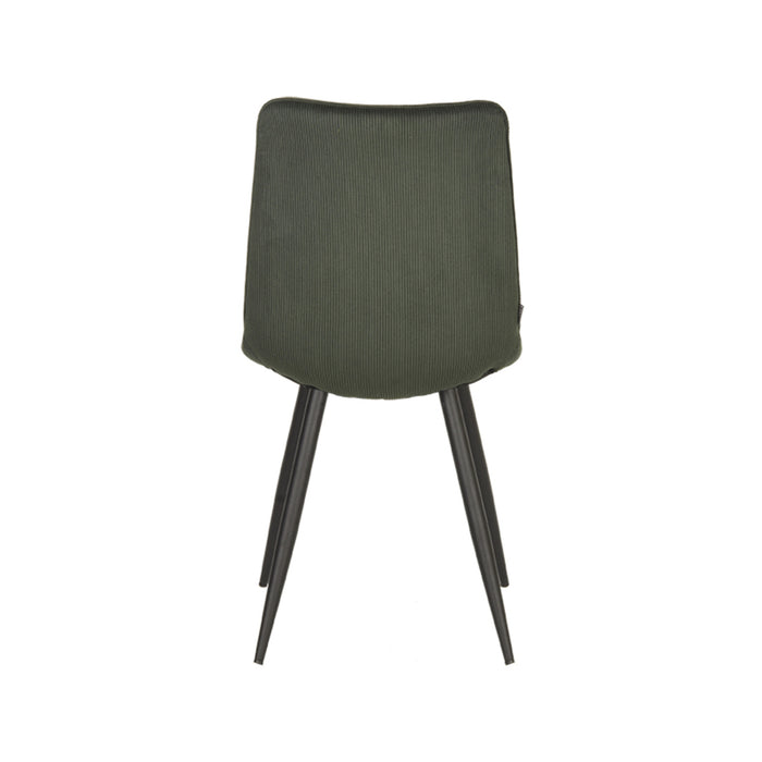 LABEL51 Eetkamerstoel Jort - Army green - Ribcord - Black Frame-Eetkamerstoelen-LABEL51