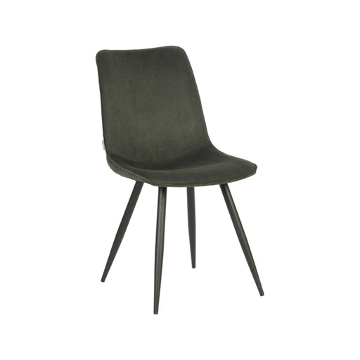 LABEL51 Eetkamerstoel Jort - Army green - Ribcord - Black Frame-Eetkamerstoelen-LABEL51