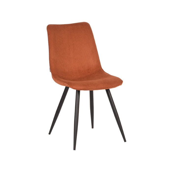 LABEL51 Eetkamerstoel Jort - Rust - Ribcord - Black Frame-Eetkamerstoelen-LABEL51