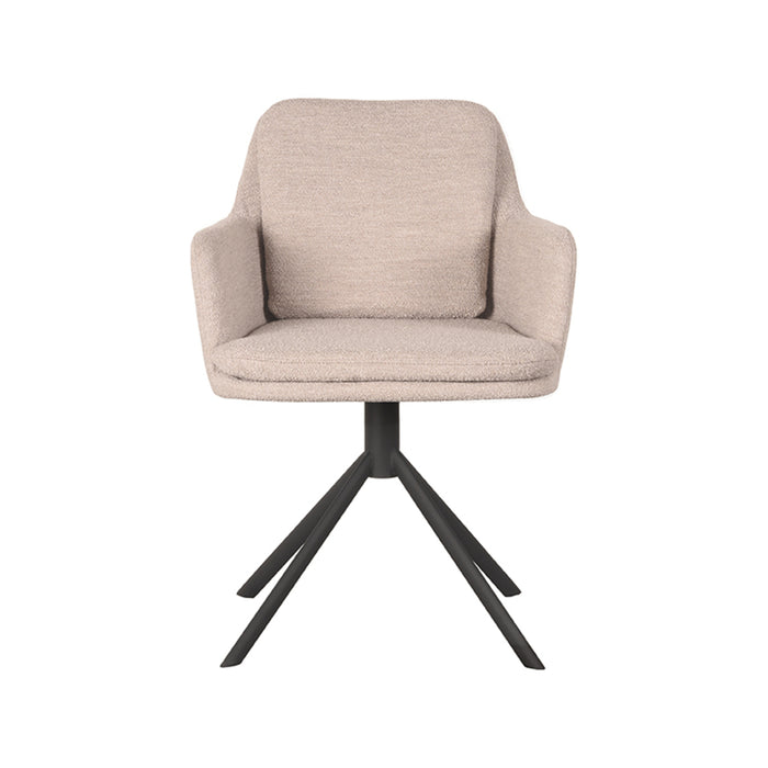 LABEL51 Eetkamerstoel Joy - Naturel - Boucle - Draaibaar-Eetkamerstoelen-LABEL51