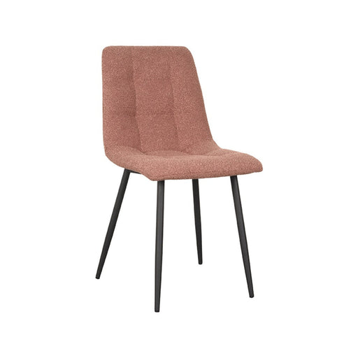 LABEL51 Eetkamerstoel Juul - Terra - Boucle - Zwart Metalen Frame-Eetkamerstoelen-LABEL51