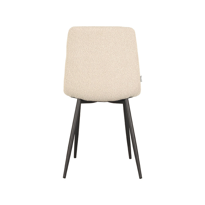 LABEL51 Eetkamerstoel Juul - Zand - Boucle - Zwart Metalen Frame-Eetkamerstoelen-LABEL51