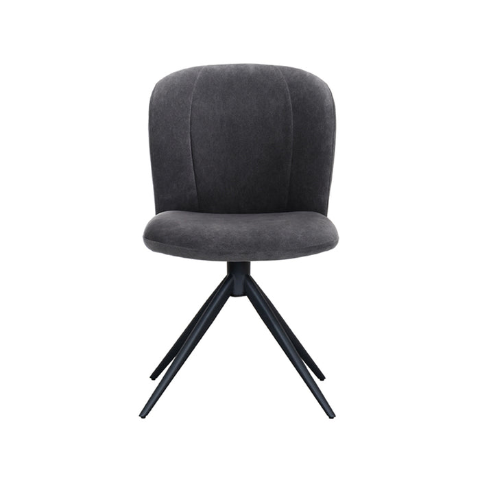 LABEL51 Eetkamerstoel Kimo Antraciet Cosmo Draaibaar 49x62x85 cm-Eetkamerstoelen-LABEL51