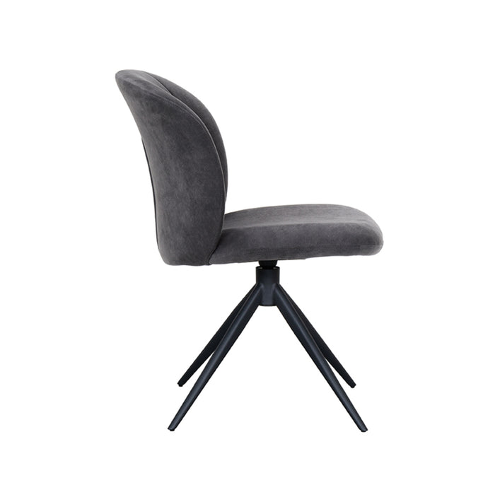 LABEL51 Eetkamerstoel Kimo - Antraciet - Cosmo - Draaibaar-Eetkamerstoelen-LABEL51