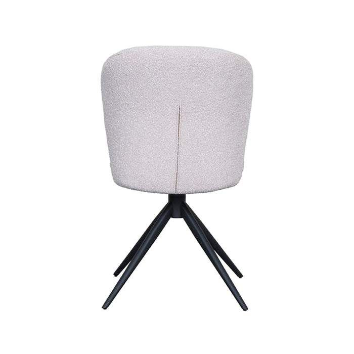 LABEL51 Eetkamerstoel Kimo Naturel Boucle Draaibaar 49x62x85 cm-Eetkamerstoelen-LABEL51