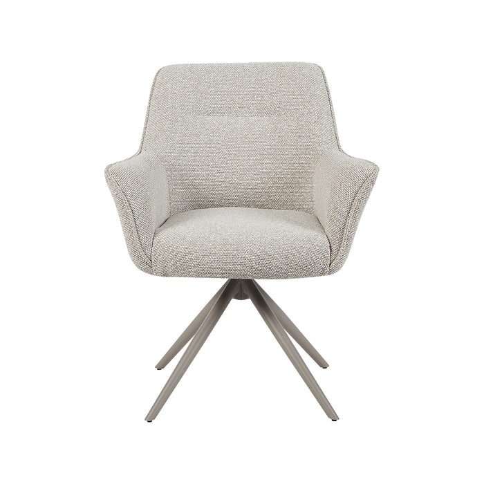 Eetkamerstoel Kimora - Naturel - Royal Boucle - Taupe Metalen...-Eetkamerstoelen-LABEL51