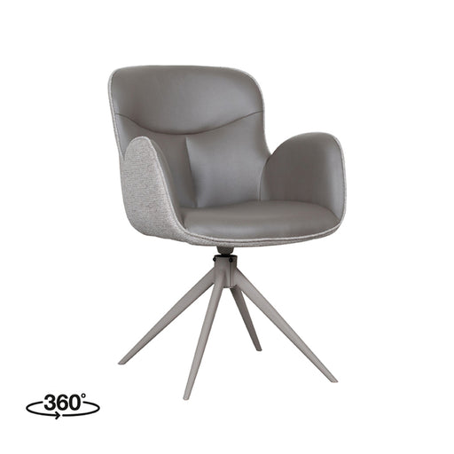 LABEL51 Eetkamerstoel Lasse Forest Microvezel Taupe Metalen Frame-Eetkamerstoelen-LABEL51