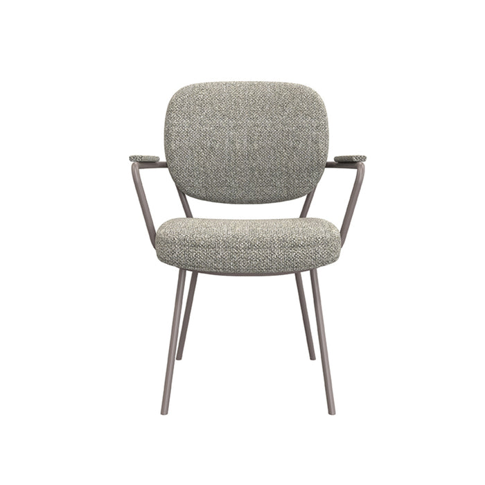 LABEL51 Eetkamerstoel Lausanne - Truffel grijs - Boucle - Bronze Frame-Eetkamerstoelen-LABEL51