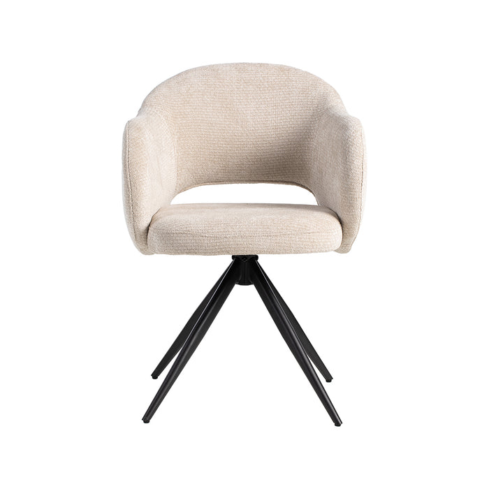 Eetkamerstoel Lela - Naturel - Elite - Draaibaar-Eetkamerstoelen-LABEL51