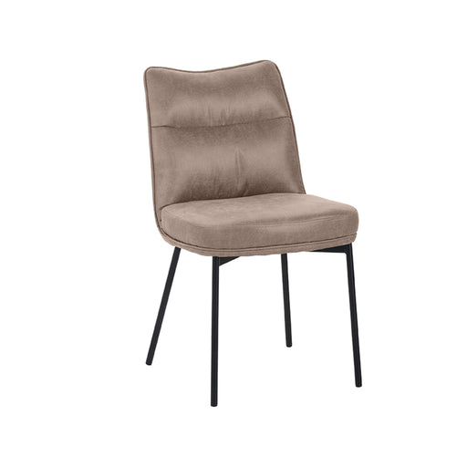 LABEL51 Eetkamerstoel Lennon - Taupe - Micro Suede - Black Frame-Eetkamerstoelen-LABEL51