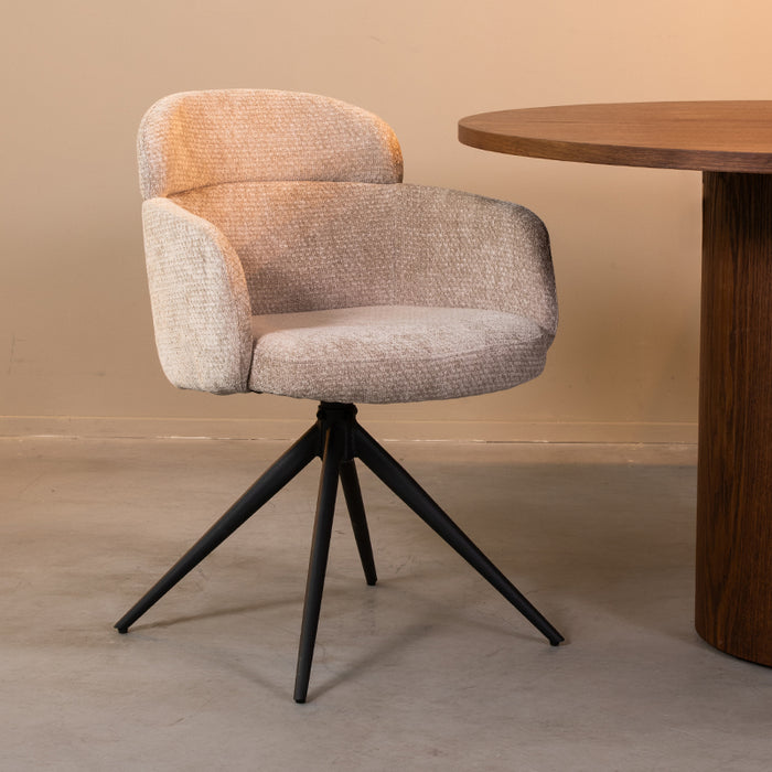 LABEL51 Eetkamerstoel Levi - Clay - Elite - Zwart Metalen Frame-Eetkamerstoelen-LABEL51