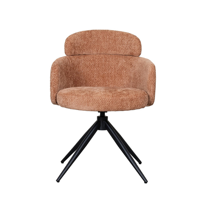 LABEL51 Eetkamerstoel Levi - Cognac - Elite - Zwart Metalen Frame-Eetkamerstoelen-LABEL51