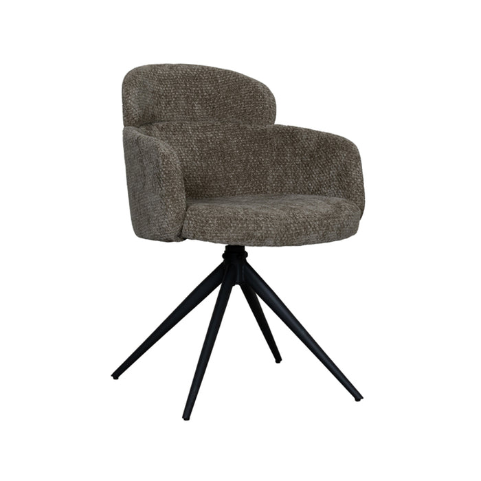 LABEL51 Eetkamerstoel Levi - Hunter - Elite - Black Frame - Draaibaar-Eetkamerstoelen-LABEL51