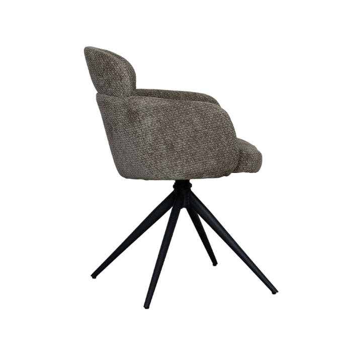 LABEL51 Eetkamerstoel Levi - Hunter - Elite - Black Frame - Draaibaar-Eetkamerstoelen-LABEL51