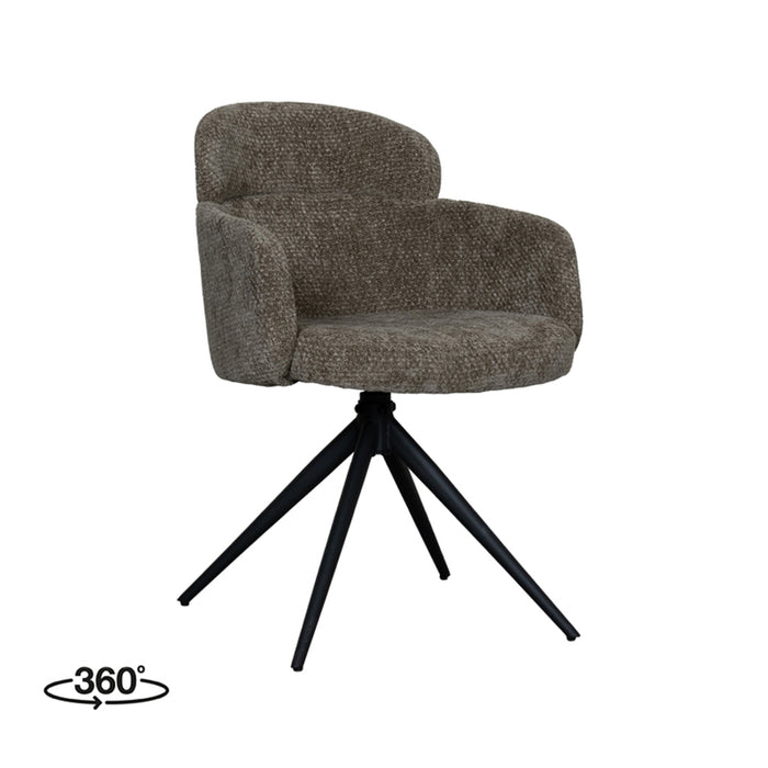 LABEL51 Eetkamerstoel Levi - Hunter - Elite - Zwart Metalen Frame-Eetkamerstoelen-LABEL51