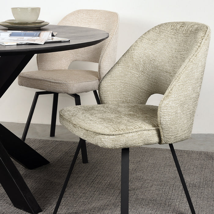 LABEL51 Eetkamerstoel Lewis - Beige - Elegance - Draaibaar-Eetkamerstoelen-LABEL51