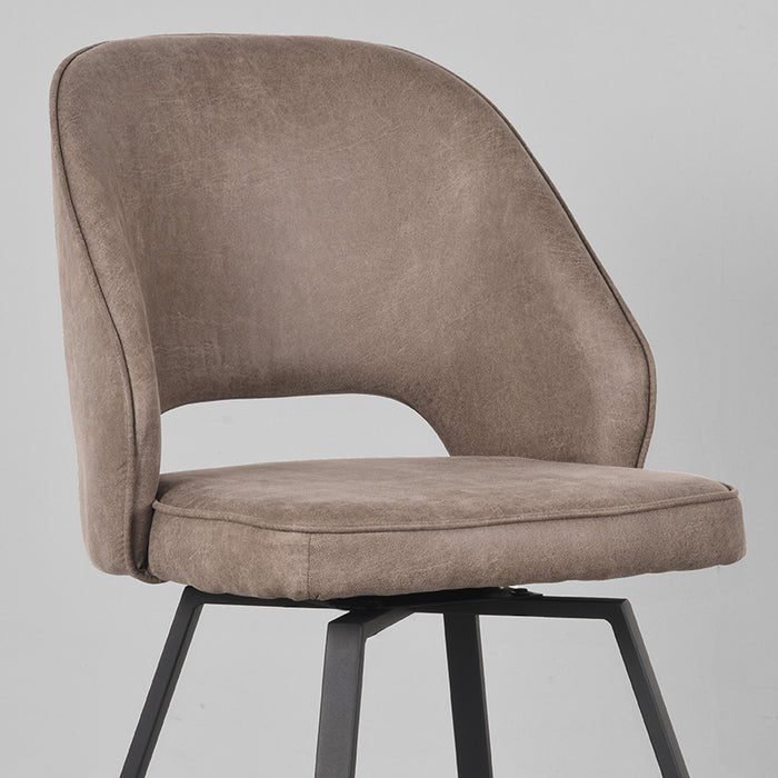 LABEL51 Eetkamerstoel Lewis - Taupe - Micro Suede - Draaibaar-Eetkamerstoelen-LABEL51