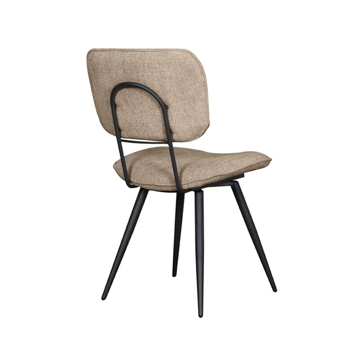 LABEL51 Eetkamerstoel Liva - Clay - Elite - Zwart Metalen Frame-Eetkamerstoelen-LABEL51