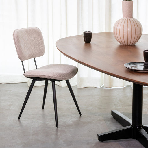 LABEL51 Eetkamerstoel Liva - Naturel - Elite - Black Frame-Eetkamerstoelen-LABEL51