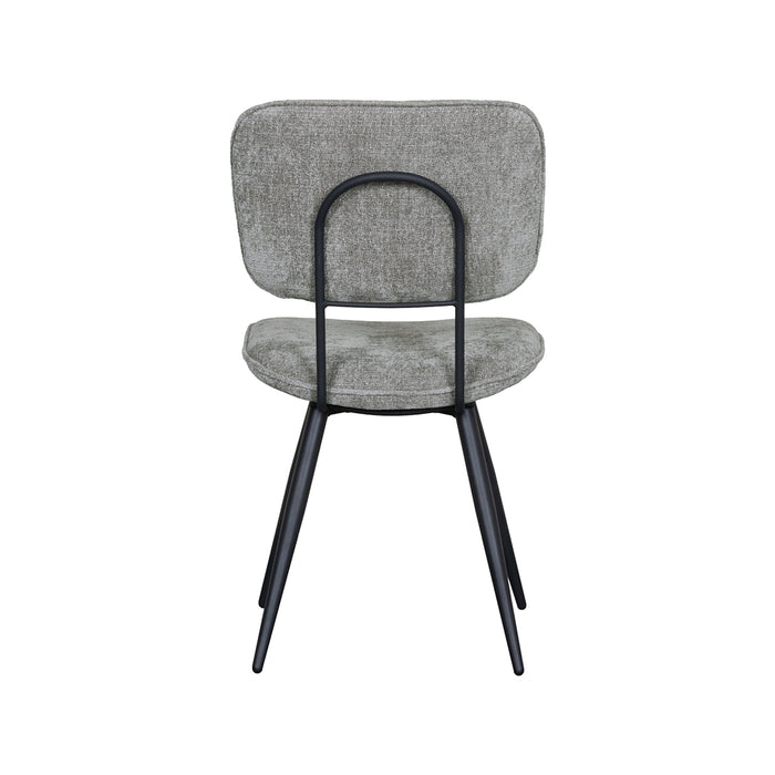 LABEL51 Esszimmerstuhl Liva - Stone - Elite - Schwarzes Metallgestell