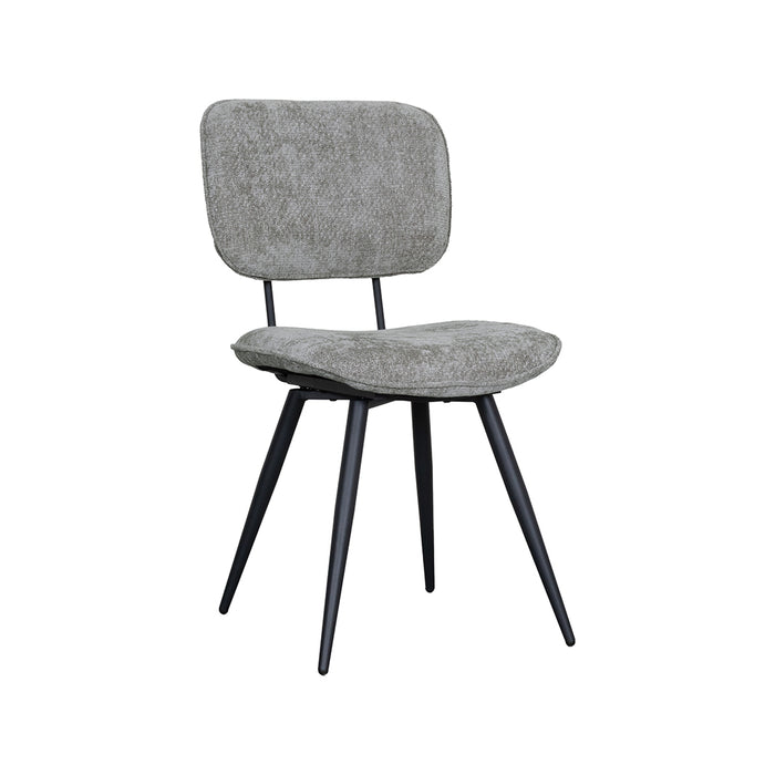 LABEL51 Esszimmerstuhl Liva - Stone - Elite - Schwarzes Metallgestell