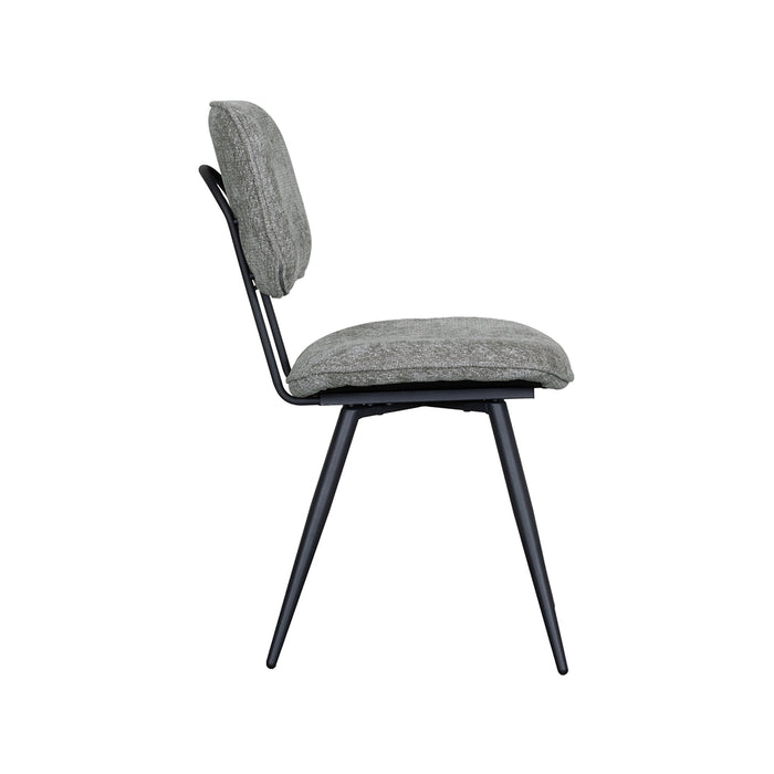LABEL51 Esszimmerstuhl Liva - Stone - Elite - Schwarzes Metallgestell