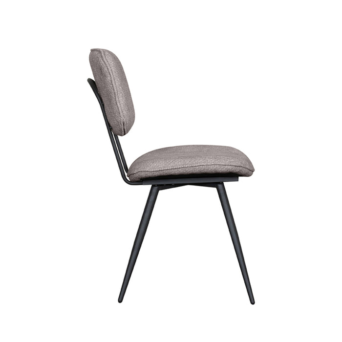 LABEL51 Eetkamerstoel Liva - Stone - Elite - Zwart Metalen Frame-Eetkamerstoelen-LABEL51