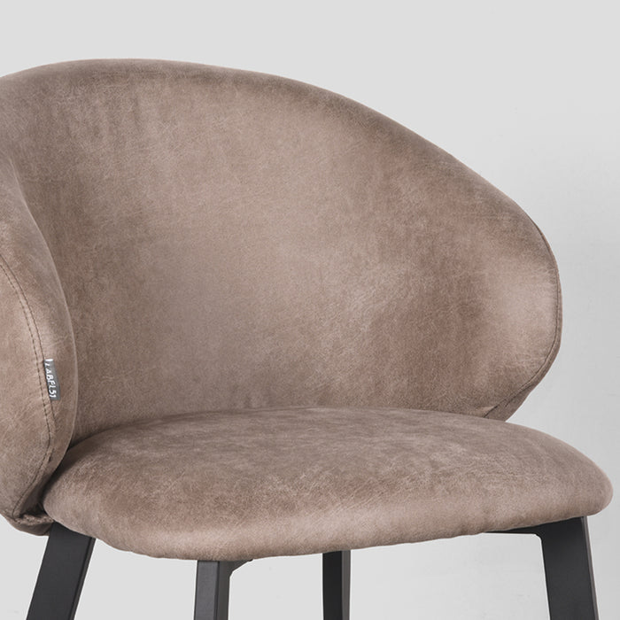 LABEL51 Eetkamerstoel Logan - Taupe - Micro Suede-Eetkamerstoelen-LABEL51