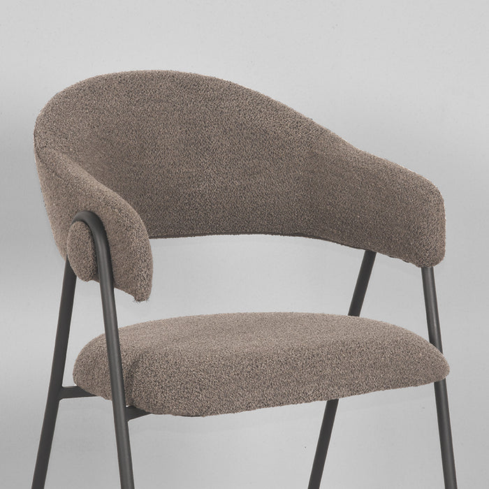 LABEL51 Eetkamerstoel Lowen - Bruin - Boucle-Eetkamerstoelen-LABEL51
