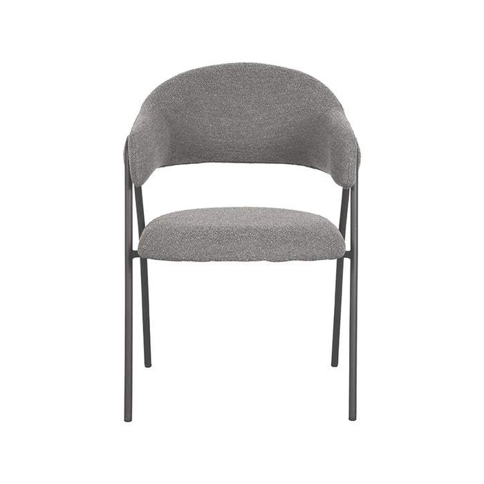 LABEL51 Eetkamerstoel Lowen - Grijs - Boucle-Eetkamerstoelen-LABEL51