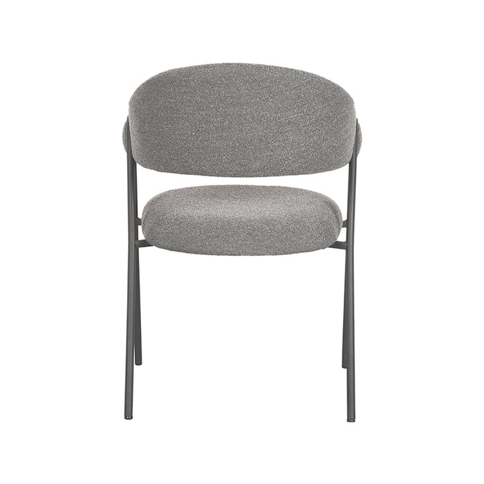 LABEL51 Eetkamerstoel Lowen - Grijs - Boucle-Eetkamerstoelen-LABEL51