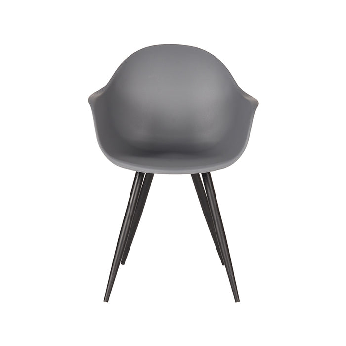 LABEL51 Eetkamerstoel Luca - Antraciet - PP - Zwart Metalen Frame-Eetkamerstoelen-LABEL51