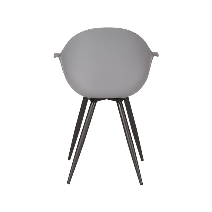 LABEL51 Eetkamerstoel Luca - Antraciet - PP - Zwart Metalen Frame-Eetkamerstoelen-LABEL51