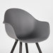 LABEL51 Eetkamerstoel Luca - Antraciet - PP - Zwart Metalen Frame-Eetkamerstoelen-LABEL51