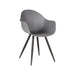LABEL51 Eetkamerstoel Luca - Antraciet - PP - Zwart Metalen Frame-Eetkamerstoelen-LABEL51