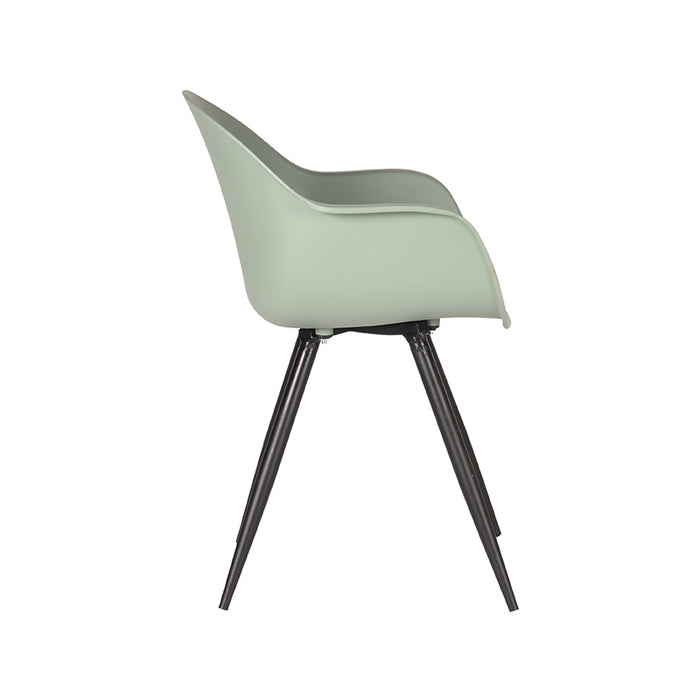 LABEL51 Eetkamerstoel Luca - Forest - PP - Zwart Metalen Frame-Eetkamerstoelen-LABEL51