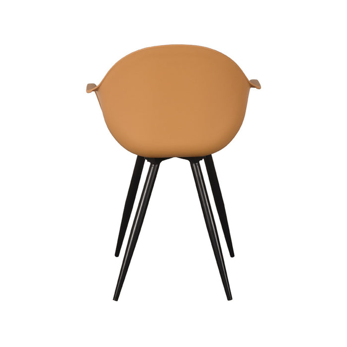 LABEL51 Eetkamerstoel Luca - Oker - PP - Zwart Metalen Frame-Eetkamerstoelen-LABEL51