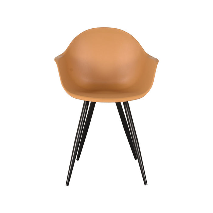 LABEL51 Eetkamerstoel Luca - Oker - PP - Zwart Metalen Frame-Eetkamerstoelen-LABEL51