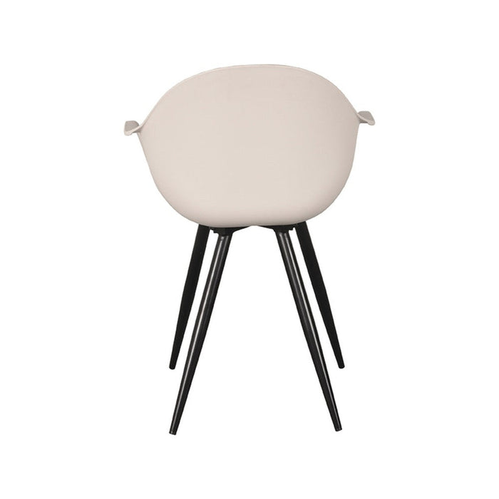 LABEL51 Eetkamerstoel Luca - Zand - PP - Zwart Metalen Frame-Eetkamerstoelen-LABEL51