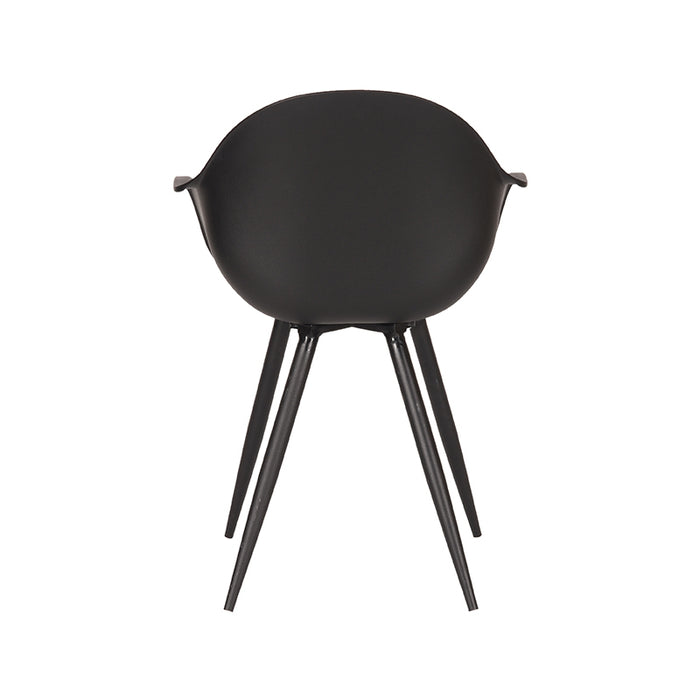 LABEL51 Eetkamerstoel Luca - Zwart - PP - Zwart Metalen Frame-Eetkamerstoelen-LABEL51
