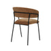 LABEL51 Eetkamerstoel Luuk - Cognac - Elite - Zwart Metalen Frame-Eetkamerstoelen-LABEL51