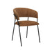 LABEL51 Eetkamerstoel Luuk - Cognac - Elite - Zwart Metalen Frame-Eetkamerstoelen-LABEL51