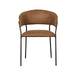 LABEL51 Eetkamerstoel Luuk - Cognac - Micro Suede - Black Frame-Eetkamerstoelen-LABEL51